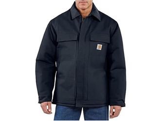Carhartt Men's Duck Insulated Traditional Coat Navy Loose Fit Size Large L