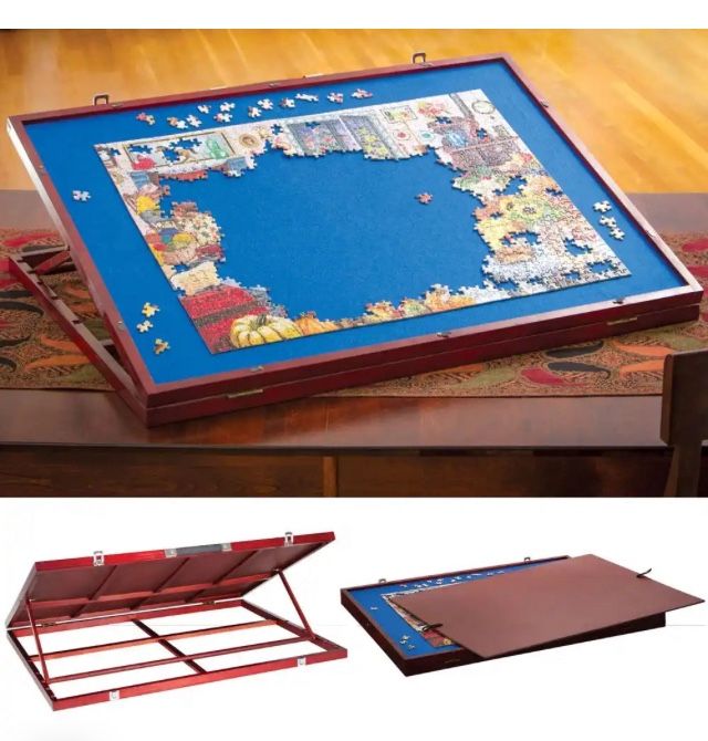 Bits and Pieces - Puzzle Expert Tabletop Easel - Non-Slip Felt Work Surface Puzzle Table