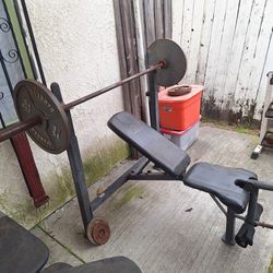 Bench And Weights. 