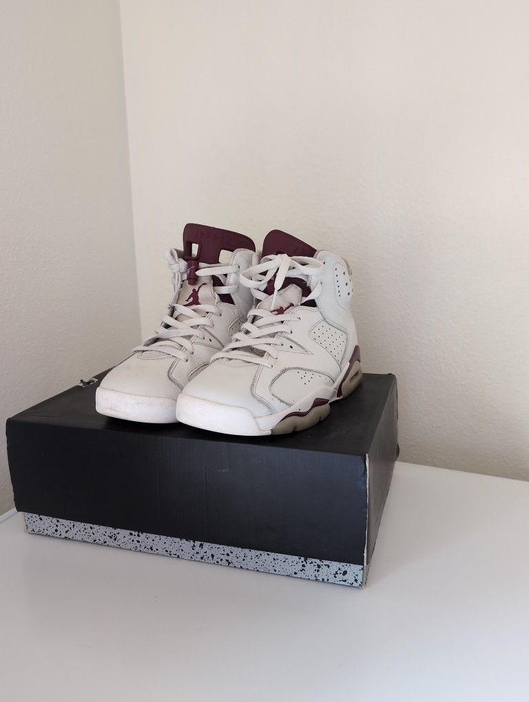 Jordan Retro 6  Maroon /Off White