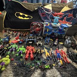 LARGE Lot Of Superhero Marvel DC Toys Action Figures Imaginext Mighty Minis 