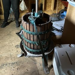 antique Wooden Wine Maker.
