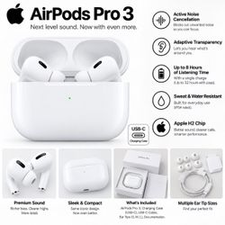 Apple AirPods Pro 3 with USB-C Case