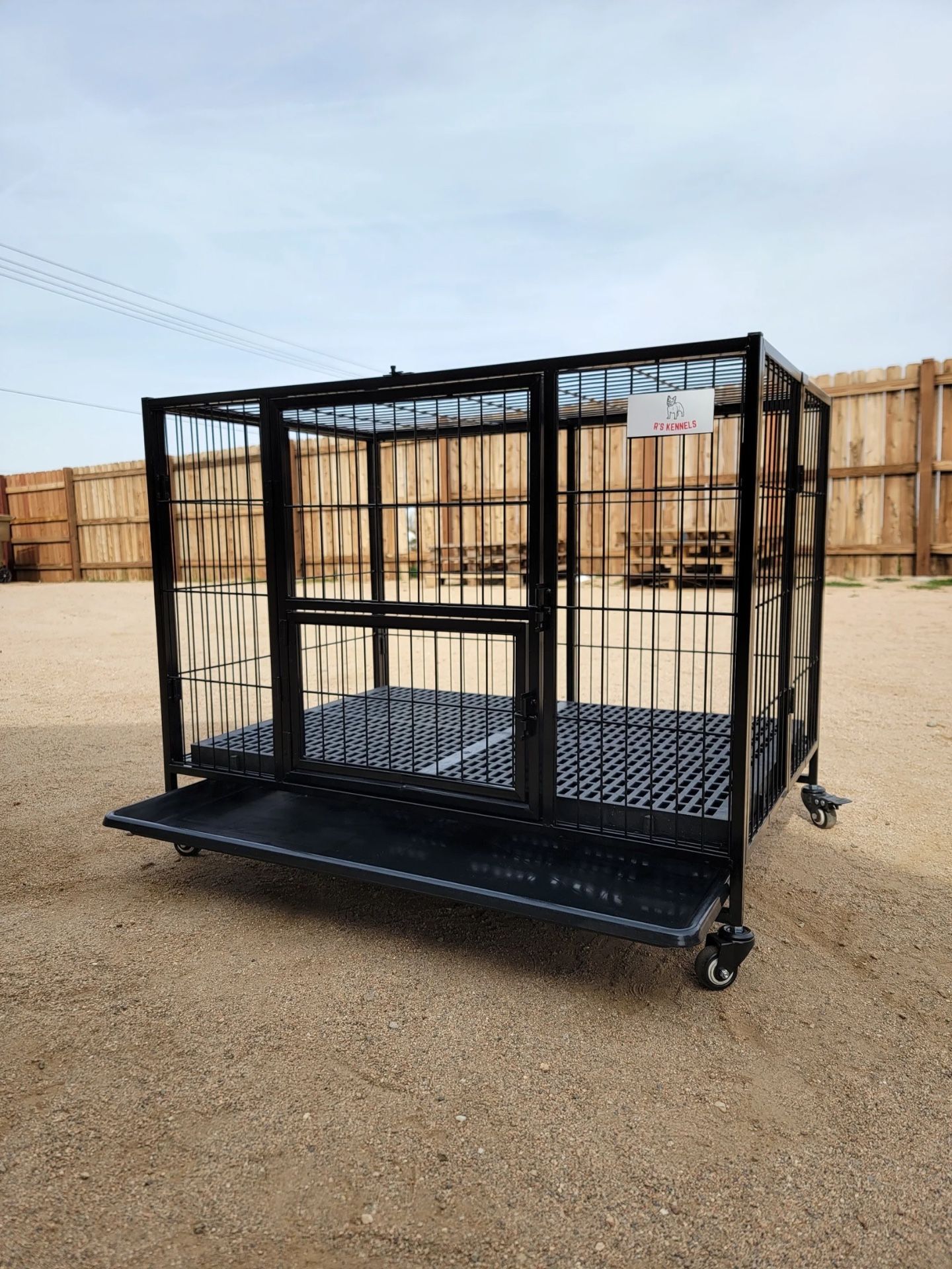 New! 37" Medium Single Door Dog Cage Crate, Foldable And Stackable Up ...