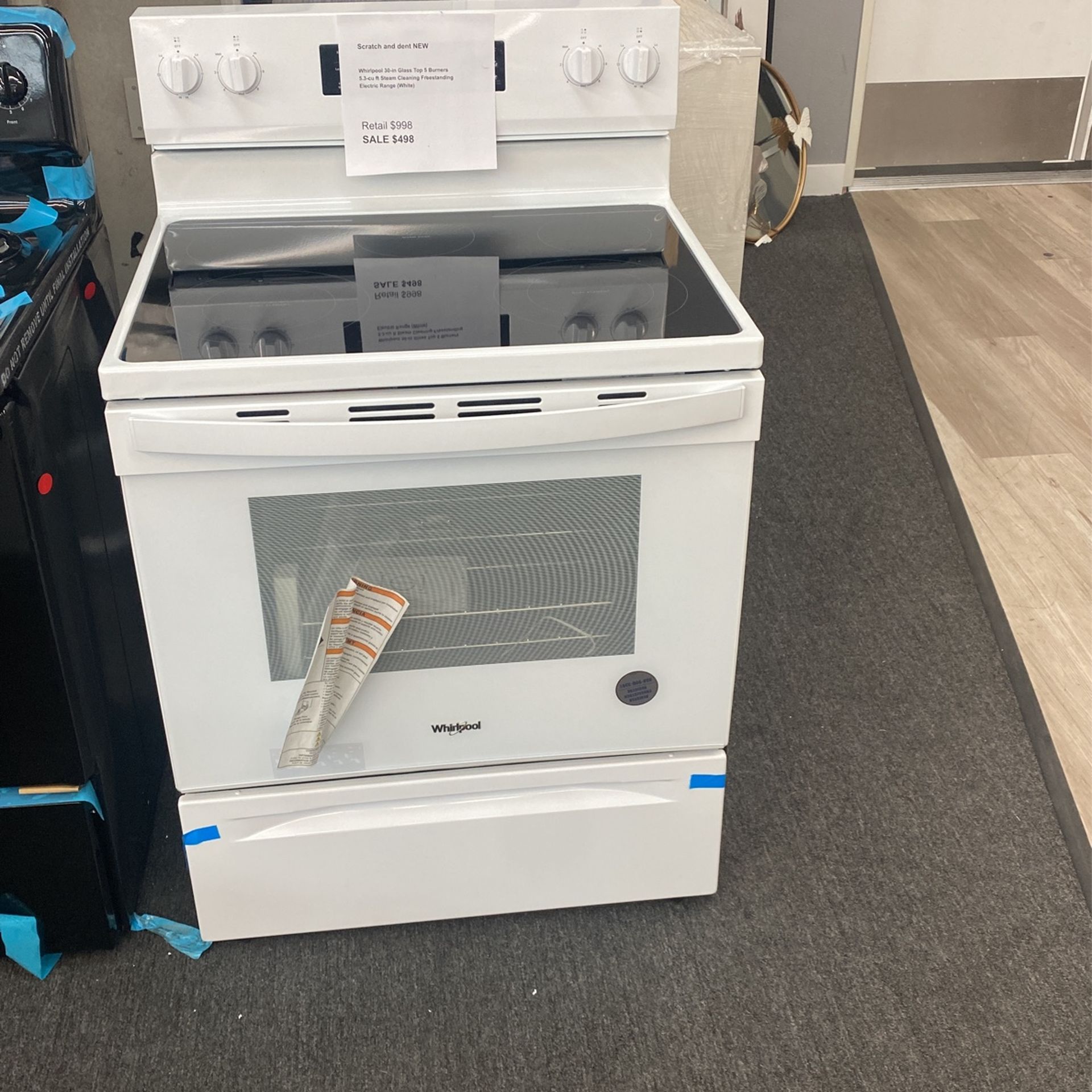 New Scratch & Dent Whirlpool 30 in 5 Burners Electric Range