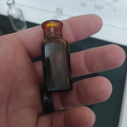 Amber Glass Antique Poison Bottles