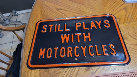 Heavy Gauge motorcycle sign