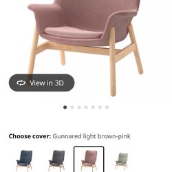 Barely Sat IKEA VEDBO Armchair, Gunnared Light Brown-Pink