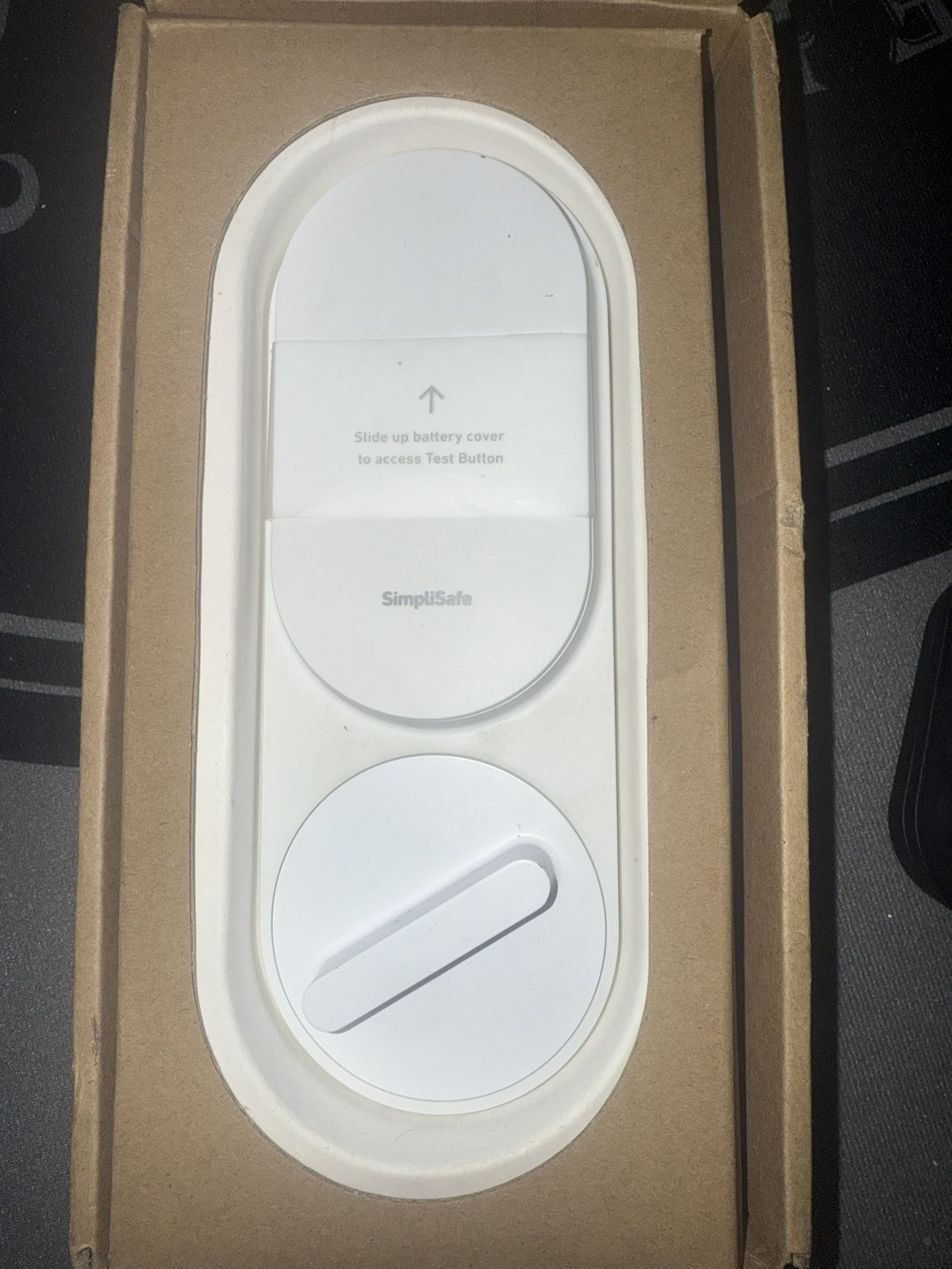 White Simplisafe Smart lock For Front Door