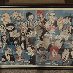 Xavier Cugat Celebrity Caricature Art – Framed 24x36
