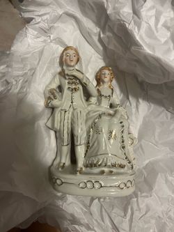 Porcelain Victorian Couple Figurine