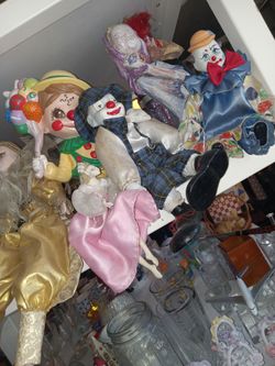 Vintage Clown Doll and Figurine Collection