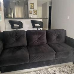 Sofa Black Fabric 