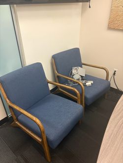 2 Blue Accent Chairs