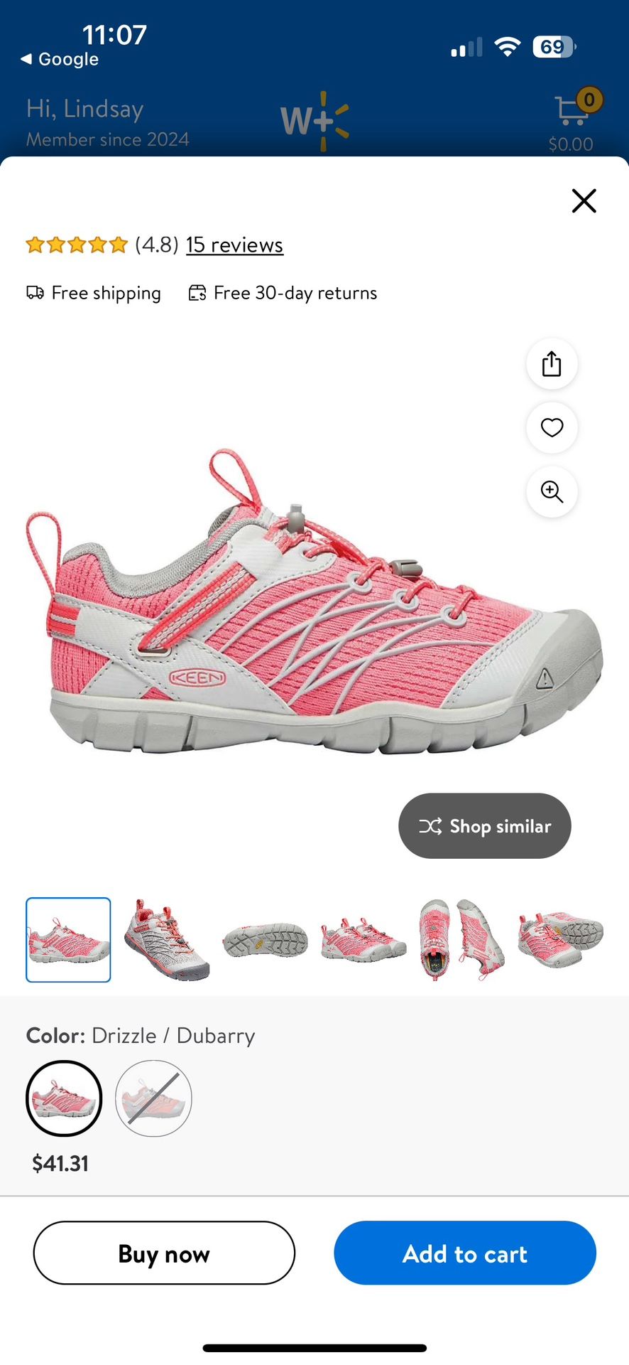 Keen Size 2 CNX Kids Girls Shoes