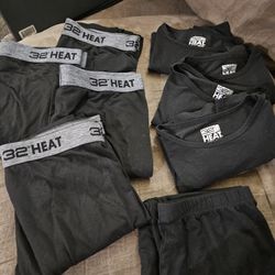 $10 - 32° Heat pants and tops (9 pieces)