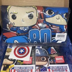 Funko Pop Marvel Captain America Year Of The Shield Collector Corps Complete Box Size XXL