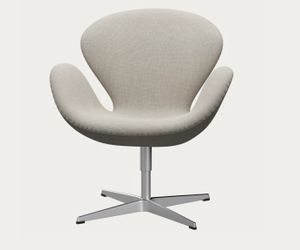 Light Gray Swivel Stationary Chair for Full Body Comfort