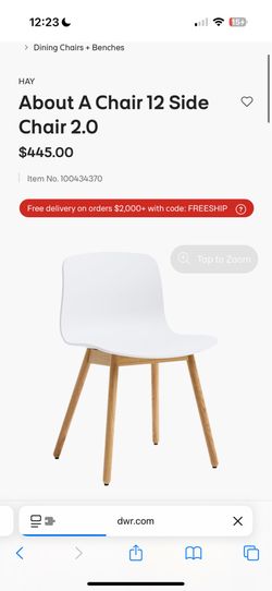 HAY -About A Chair Side Chair 12.0 - White Modern Chairs  (quantity 4)