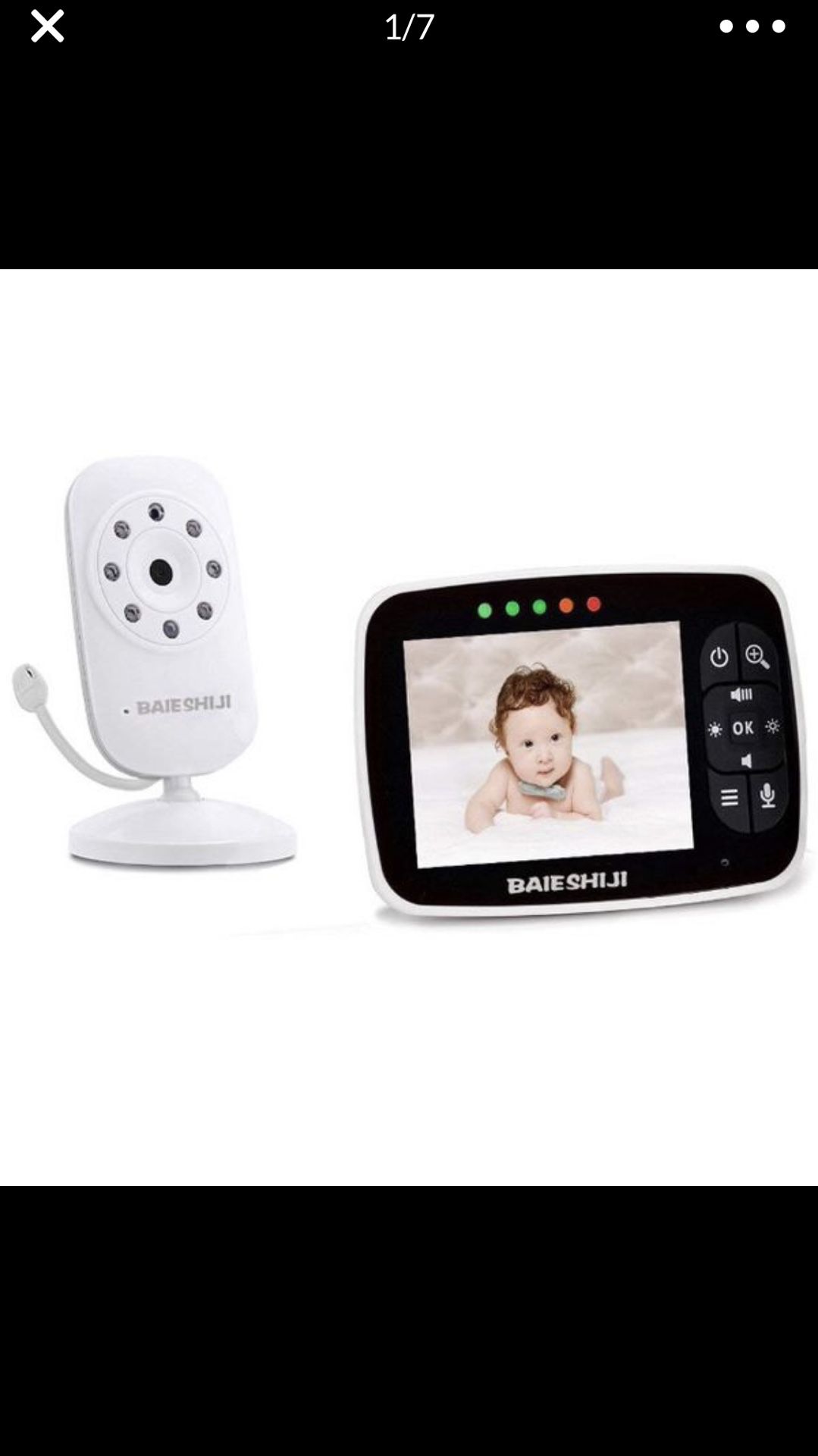 Baby Monitor, Video Baby Monitor 3.5" Large LCD Screen, Baby Monitors with Camera and Audio Night Vision,Support Multi Camera,ECO Mode,Two Way Talk T