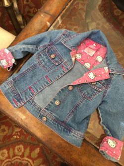 Hello kitty jean jacket size 2t