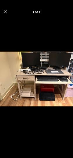 Free computer desk with pullout keyboard tray Free computer desk with pullout keyboard tray