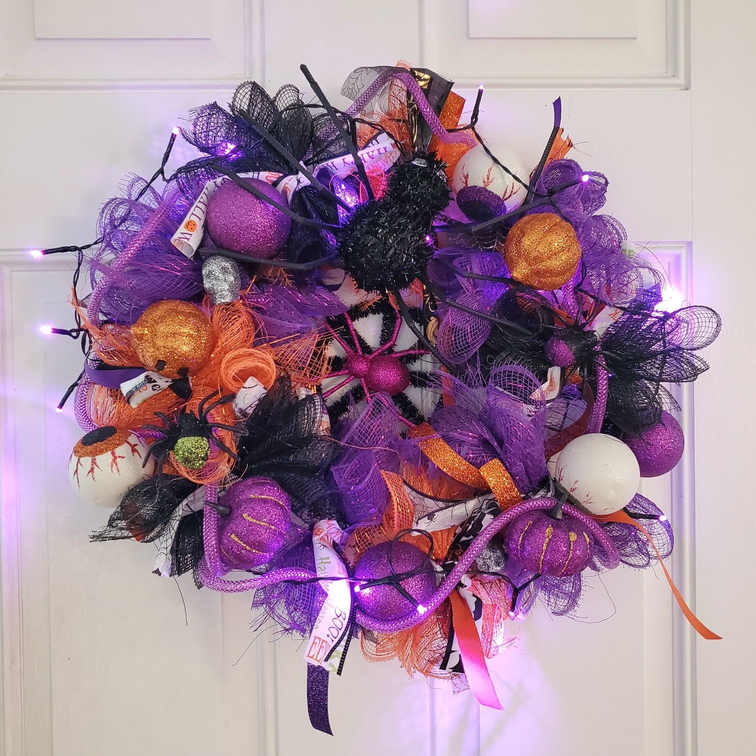 Spooky spider halloween wreath
