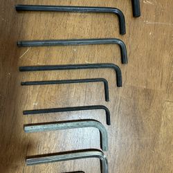 Collection of 9 Allen Wrenches