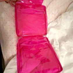 Clear Pink Makeup Bag 