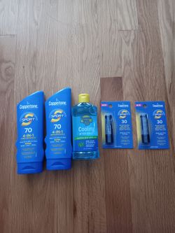 5 for $15 coppertone / banana boat sunscreen