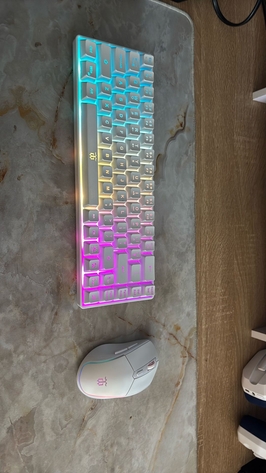 Snpurdiri 60% Wireless Gaming Keyboard and Mouse Combo