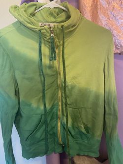 Green Color Fade Zip Up 