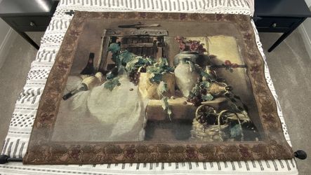 Beautiful Large Wine Cloth Tapestry