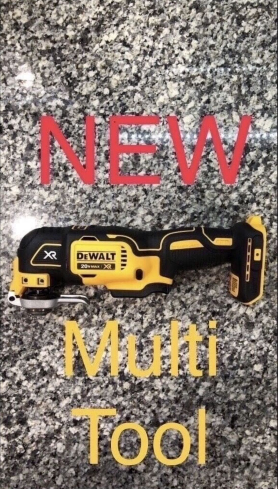 New Brushless Dewalt 20V MAX XR Multi Tool, Tool only $100 Firm