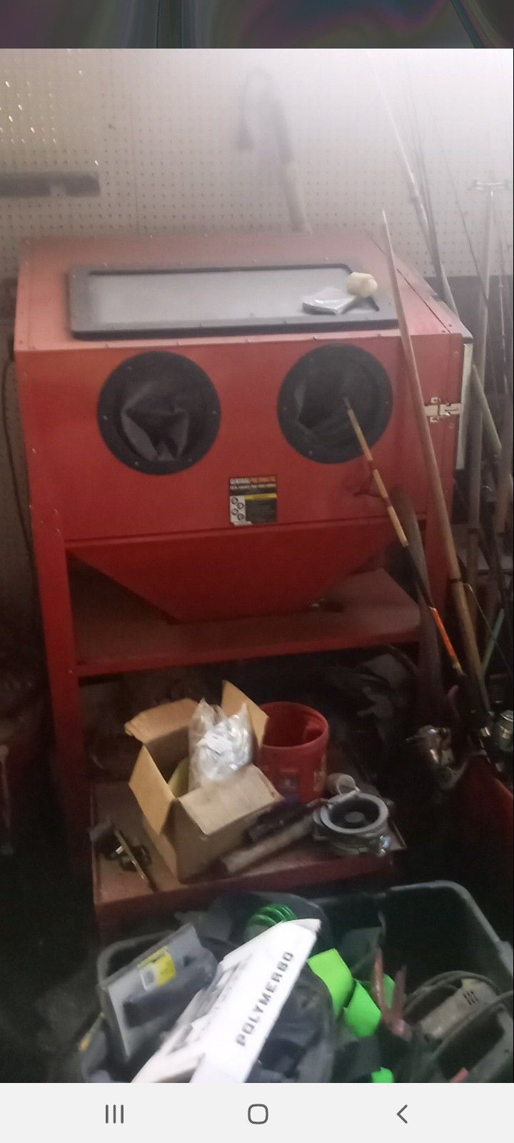 Sand Blast Cabinet And Sprayer Little Bit Of Sand To Start Off