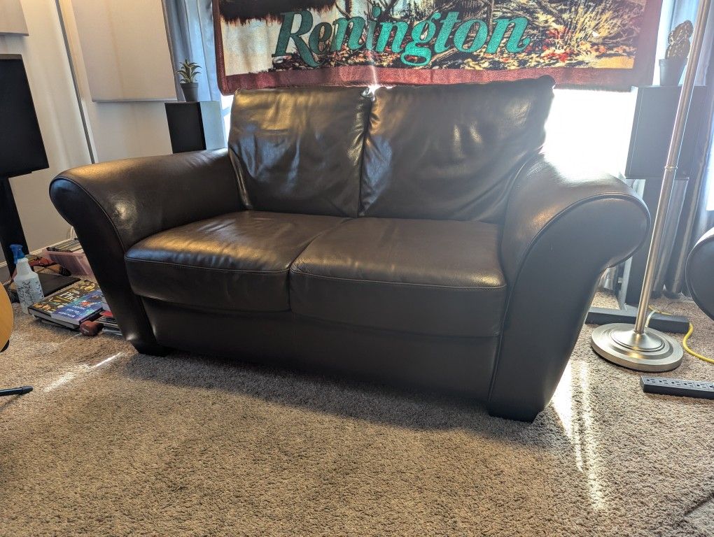 Natuzzi Leather Loveseat