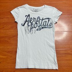 Vintage Y2K Aeropostale Glitter Spellout Baby Tee Size XS