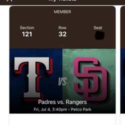 Padres VS Rangers X2  07/04 