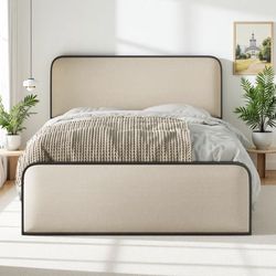 Queen Upholstered Bed w Storage