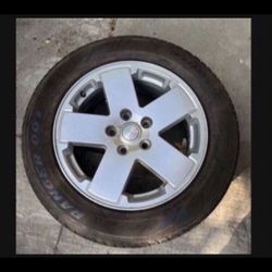 1 — 255/55r18 5x5 5x127 Jeep Grand Cherokee Wrangler Wheel Rim Great 80% Treads Tire!!!!