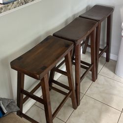 3 Wooden stools