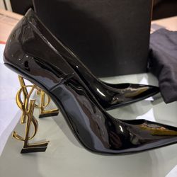 Saint Laurent Nero 110mm Opyum Patent YSL-Heel Pumps size:36