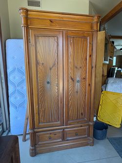 Vintage Sunburst Armoire