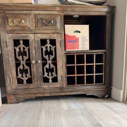 WHISKEY/ Wine Cabinet SOLID WOOD 