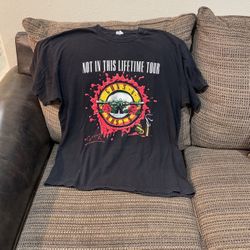 Size,XL. Vintage guns And Roses Not In This Lifetime Tour T-Shirt.