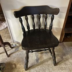 Vintage Wood Captains Chair