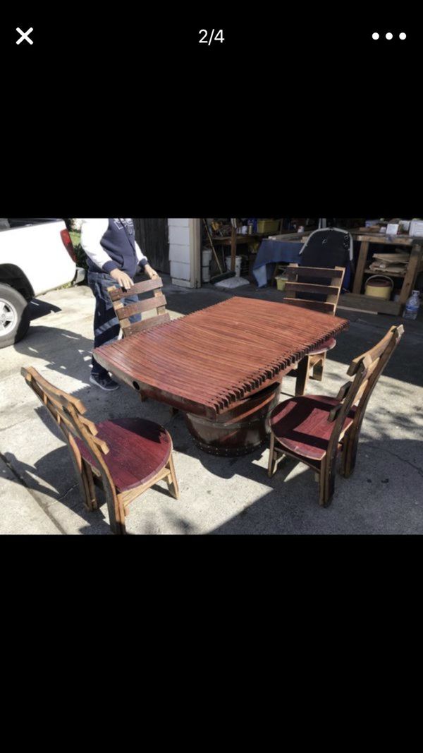 Barrel Table With 4 Chairs For In Suisun City Ca Offerup Open In The Appcontinue To Mobile Website