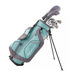 Top Flite Women's 2020 XL 12-Piece Complete Golf Club Set With Golf Bag – (Graphite) Aqua Color