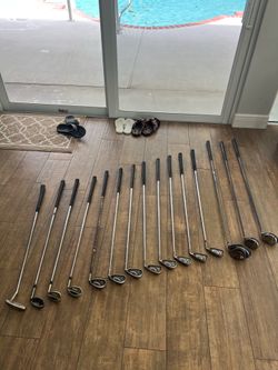 Full set of golf clubs