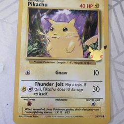 Jumbo Pikachu 58/107 Promo card